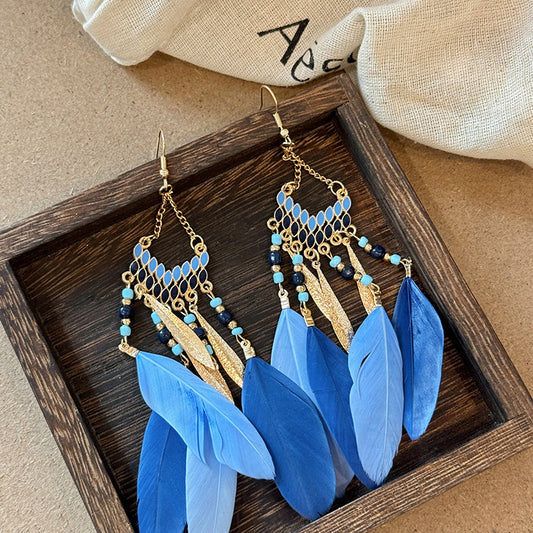 Rice Bead Dangle Earrings