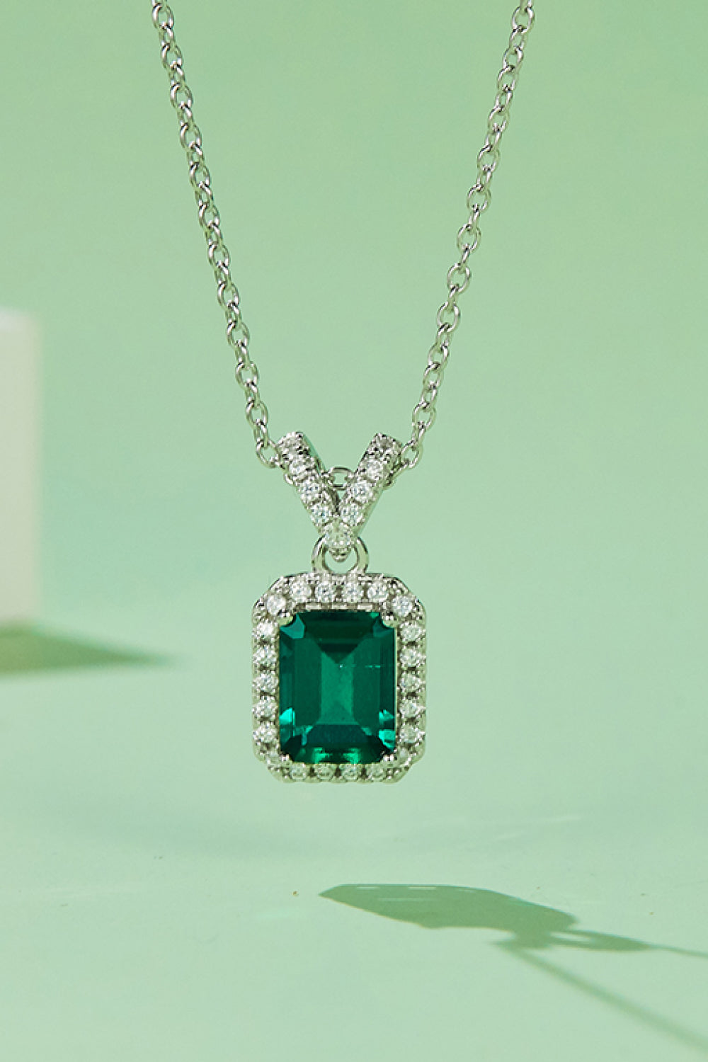 Lab-Grown Emerald Pendant Necklace Uncommon Things