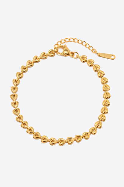 Heart Chain Lobster Gold Bracelet Uncommon Things