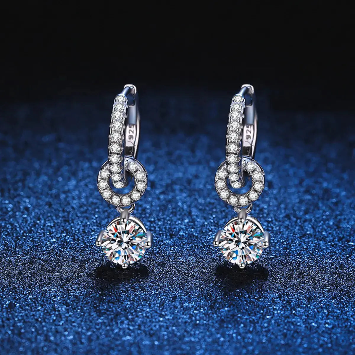 Genuine Moissanite Drop Earrings Uncommon Things