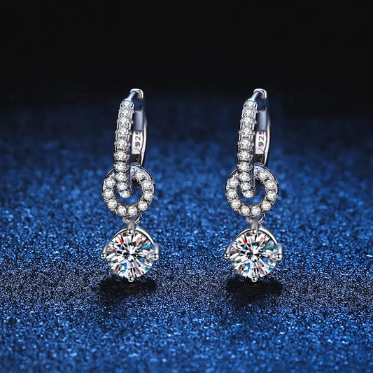 Genuine Moissanite Drop Earrings Uncommon Things