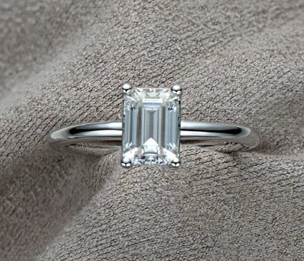 Moissanite Rectangular Ring Uncommon Things