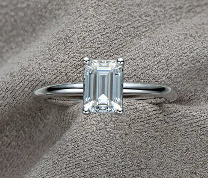 Moissanite Rectangular Ring Uncommon Things